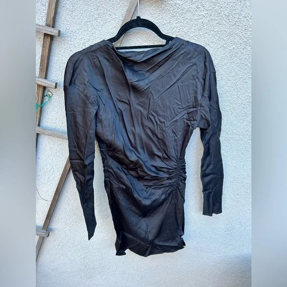 A.L.C. Georgia Satin Mini Dress in Black New with Tags!
